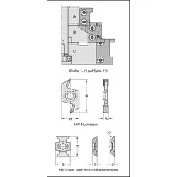 JSO VHW-Abrund-Kantenmesser R=2mm, 22x16x5mm - 72160-6-00020-0