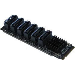 ODROID M2 SATA6 - ODROID M.2 auf 6x SATA Karte