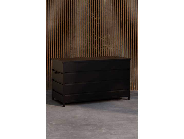 Truhe VENTURE HOME Nisis, funktionale Aufbewahrungsbox für praktische Aufbewahrung , schwarz, T:60cm, Aluminium, Truhen, Truhe, Kissenbox, mit Stauraum, Aluminiumgestell, stabil, vielseitig