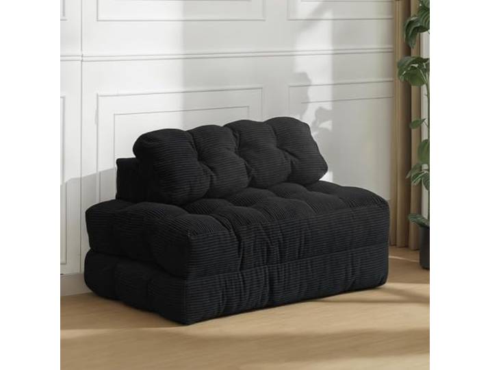 GarveeHome 3-in-1 Klappbares Schlafsofa mit Kissen – Faltbare Matratze & Rückenstütze – Komfortabler, tragbarer Doppelsitzer für Wohnzimmer & Studentenwohnheim – Platzsparendes Bodensofa – Maße: