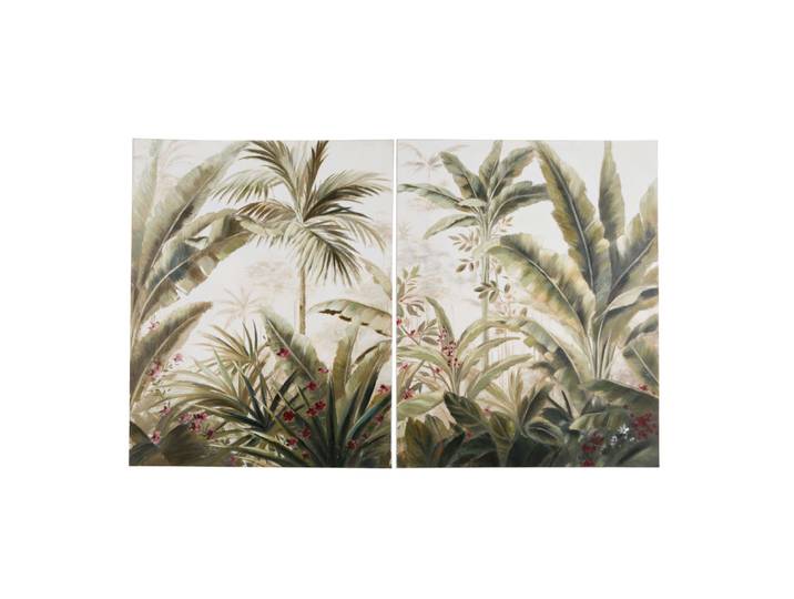 Gedrucktes Diptychon einer tropischen Landschaft, 160 x 100 cm