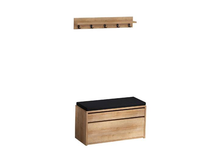 Garderobenständer WOODY FASHION Woody Boby 2-er Set, Nature , beige (nature), B:80cm H:42cm T:35cm, Garderobenständer, Garderobenständer