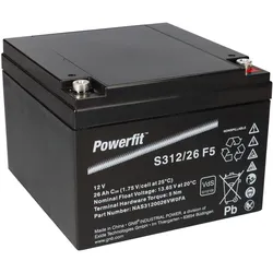 Exide Powerfit S312/26 F5 12V 26Ah AGM Standby-Akku
