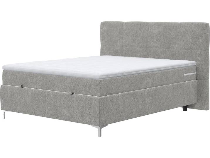 Boxbett, 92% Polyester, Beige, 180×200 cm, Mit Bettkasten, Cotta Kimy