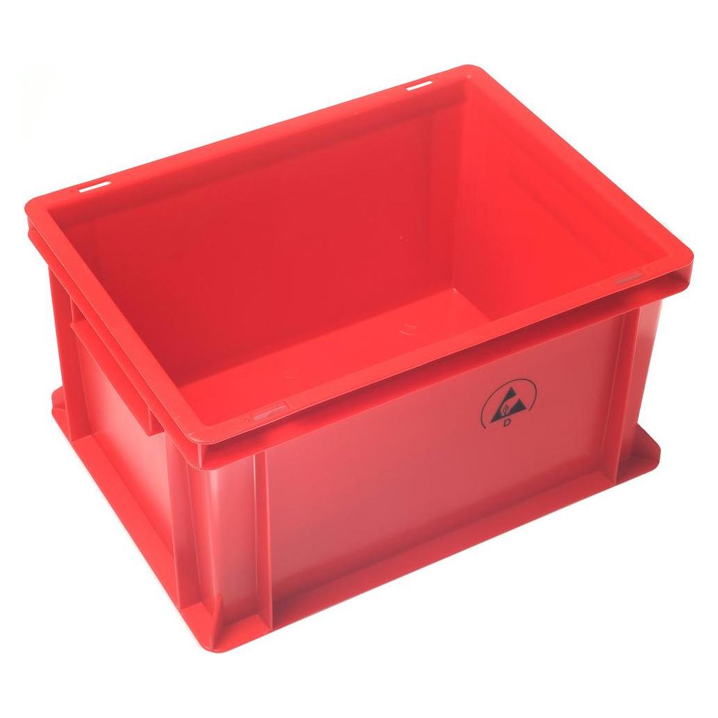 Wolfgang Warmbier Lagerbehälter IDP-STAT, ESD, 400 x 300 x 220 mm, rot (5311.R.20L)