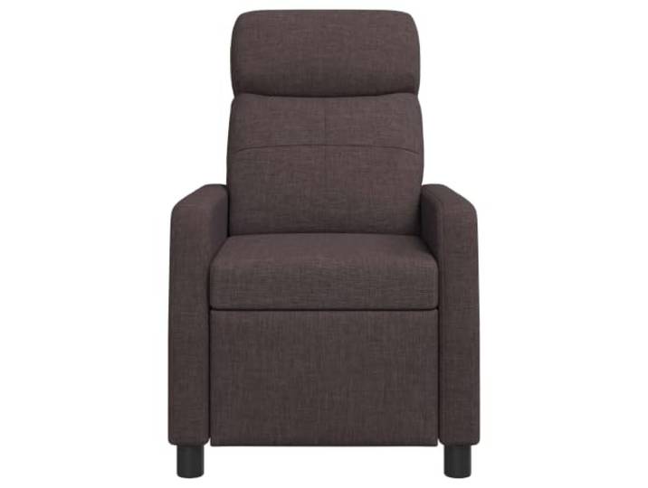 Sessel Recliner Dunkelbraun aus Polyestergewebe mit verstellbarer Verstellbarer Winkel 115°-160°, Metallgestell, abnehmbarer Bezug, moderner Minimalismus, flache Armlehnen