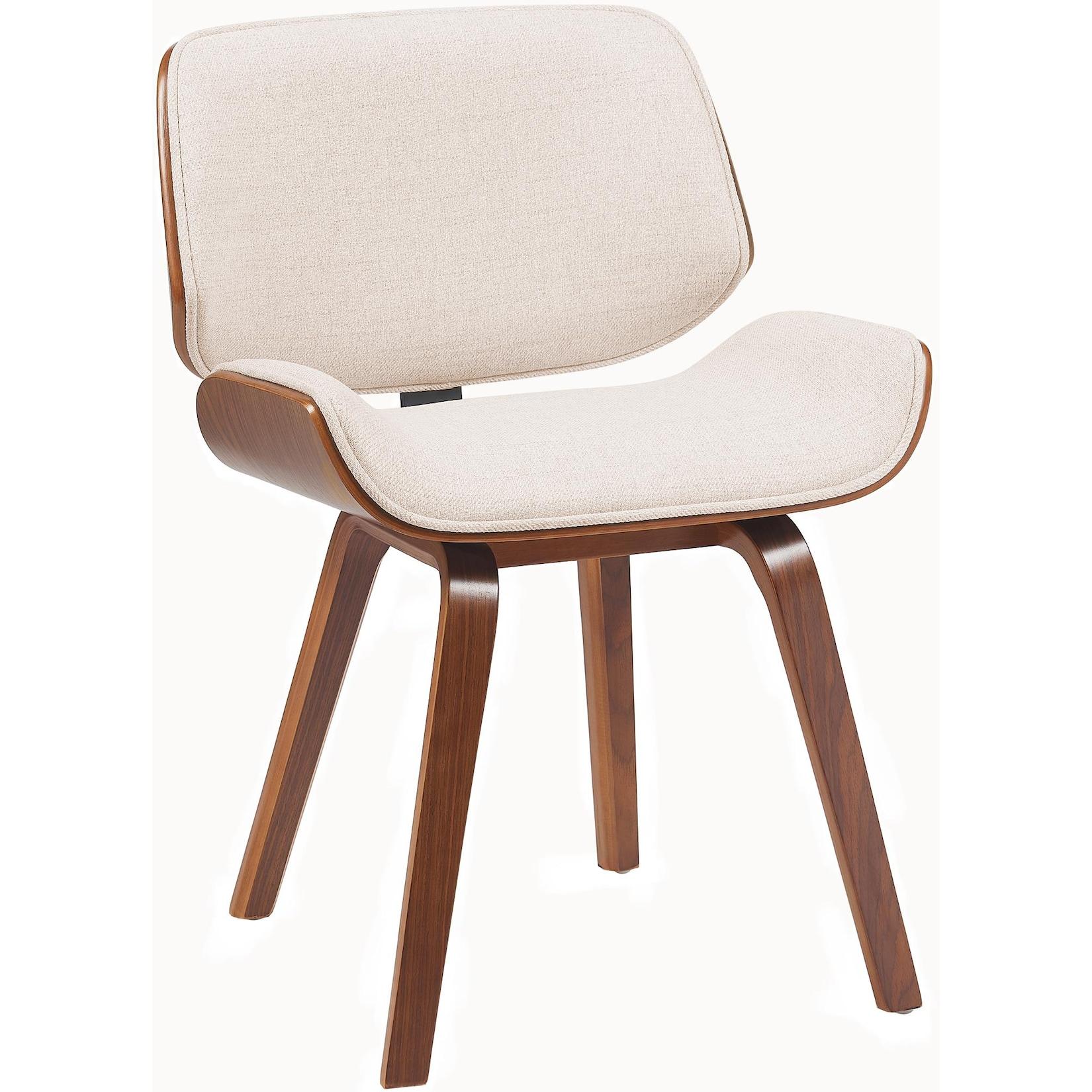 CLP Besucherstuhl Beverley Stoff - Farbe: walnuss/creme