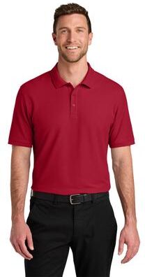 Port Authority K200 Wearever Signature Pique Polo Shirt in Red size 4XL   Cotton/Polyester Blend