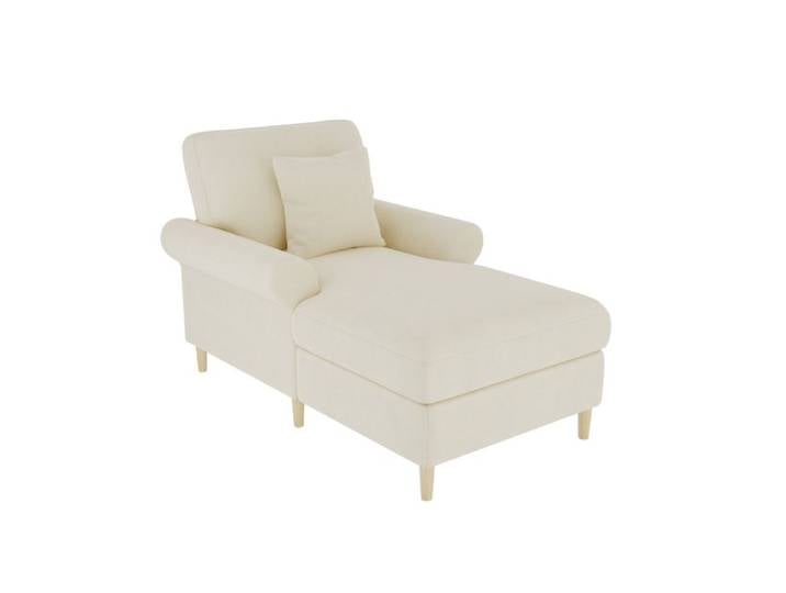 Fauteuil relax XXL pliant beige en velours