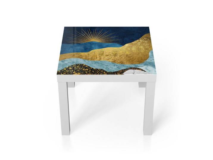 DEQORI Couchtisch 'Lichtspiel der Dämmerung', Glas Beistelltisch Glastisch modern