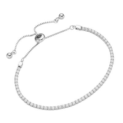 Armband SMART JEWEL "Tennisarmband, Silber 925", weiß, Armbänder, Damen, onesize, Silber 925 (Sterlingsilber), Armband