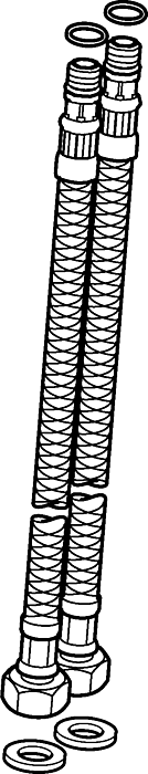 Hansa Druckschlauch M8 x 1 - G3/8 430 mm 59913964 M8x1xG3/8, L=430
