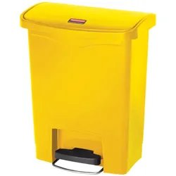 Rubbermaid Slim Jim Step On Container Front Step Pedal-Abfalleimer | 30 Liter, HxBxT 53,6x27,1x42,5cm | Polyethylen | Gelb von PROREGAL