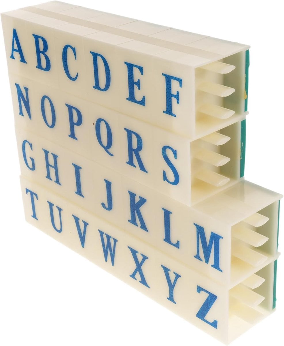 Alfabet stempelset met letters voor DIY knutselen, multicolor, 42 cm