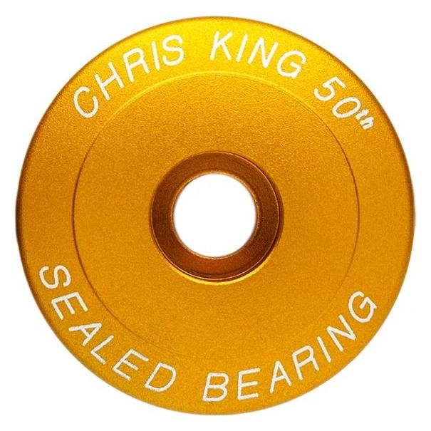 Chris King NoThreadSet Ahead Kappe, 1", Bold, matte gold 50th (66390855)
