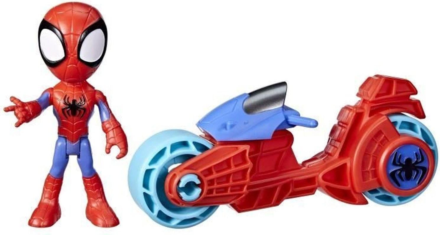 Hasbro Marvel Spidey en zijn Supervrienden Spidey met motorfiets actiefiguur