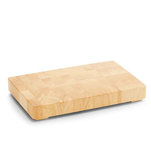 Zeller Hakblok van hout in beige, B: 42 cm, D: 27 cm, H: 5,5 cm