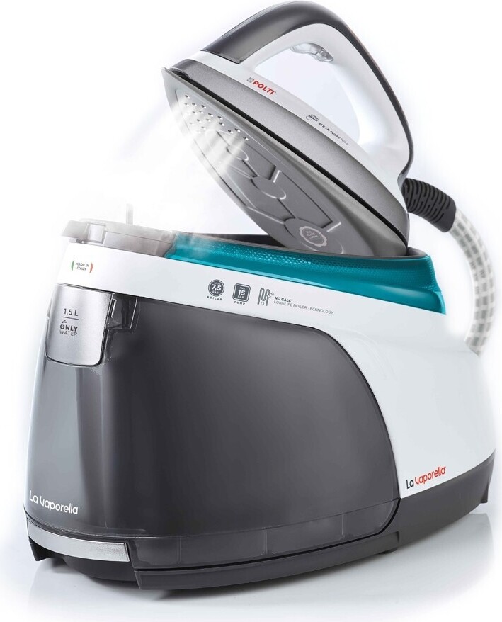 Polti La Vaporella XT100C, Dampfbügelstation mit Druckdampf, 2400 W, 500 g/min, Aluminium-Sockelplatte, 15 bar, 1,5 l