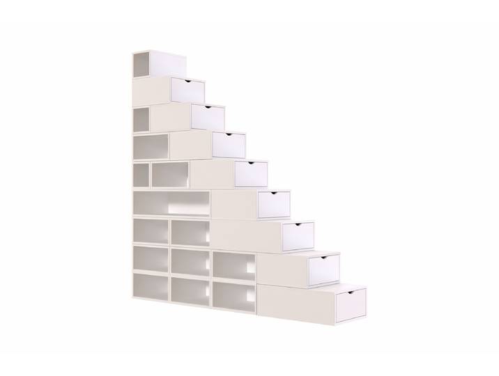 Escalier cube de rangement hauteur 225 cm 225 cm Blanc