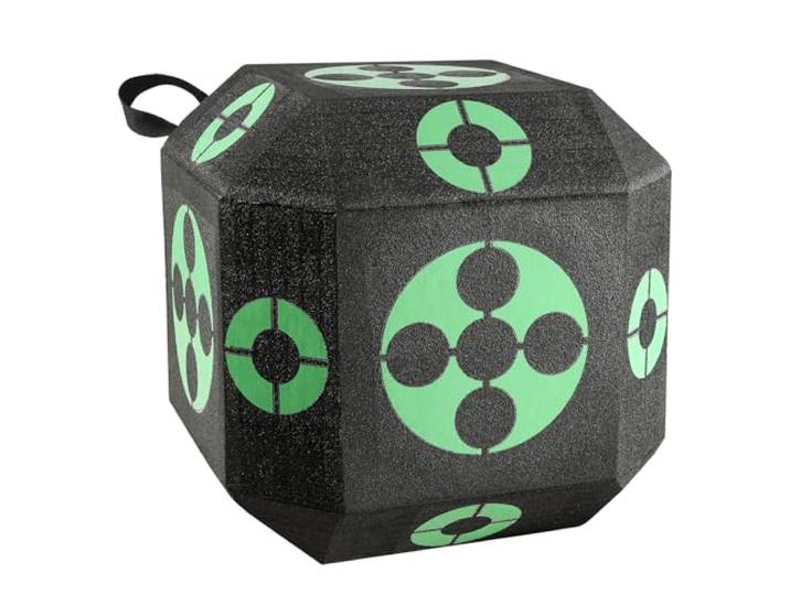 VEVOR Cible de Tir à l'arc 381x381x381 mm Cible Cube Arcs et Arbalètes Portable 18 Faces en Mousse XPE Auto-Réparable Haute Visibilité pour Entraînement Archerie à Longue Distance en Plein Air Archer