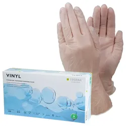 Vinyl Einweghandschuhe 819 transparent ungepudert | 100er Box - 9 (L)