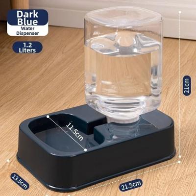 Inspired Living EasyFlow Automatic Pet Feeder And Cat Water Dispenser dark Blue Dispenser