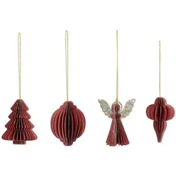 Waben Hänger "Weihnachten", rot