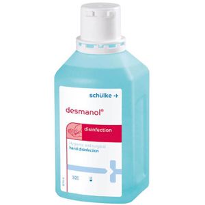 Schülke Desinfektionsmittel desmanol pure, für Hände, alkoholisch, Euroflasche 500 ml