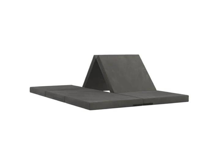 MNCVXAXG Schlafsofa, klappbar, 140 cm, Dunkelgrau Atmungsaktiver Samt, Abdeckung mit Reißverschluss, manueller Mechanismus, platzsparend