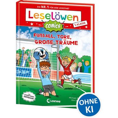 Leselöwen Comics 1. Klasse - Fußball, Tore, große Träume, Gebundene Ausgabe von Michael Petrowitz, Loewe, 978-3-7432-1893-2