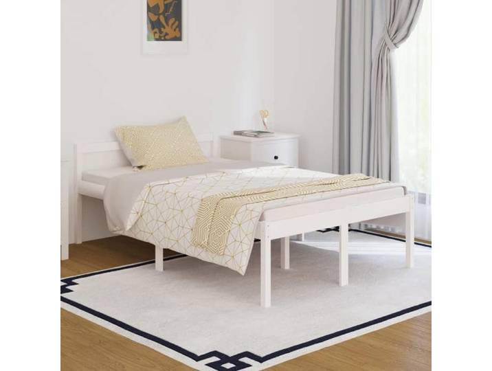 Lit pour personne âgée sans matelas blanc 120x190 cm 810585