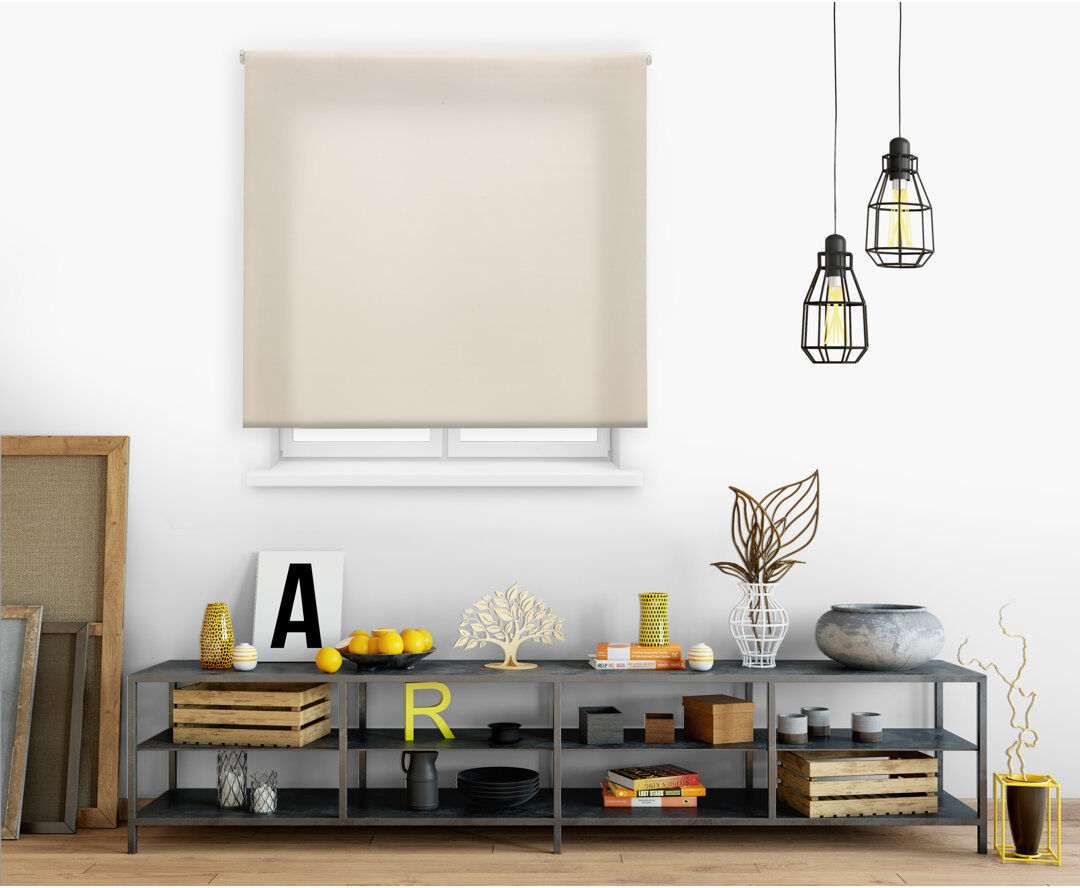 Latitude Run Semi Sheer Roller shade Beige 175cm L x 100cm W