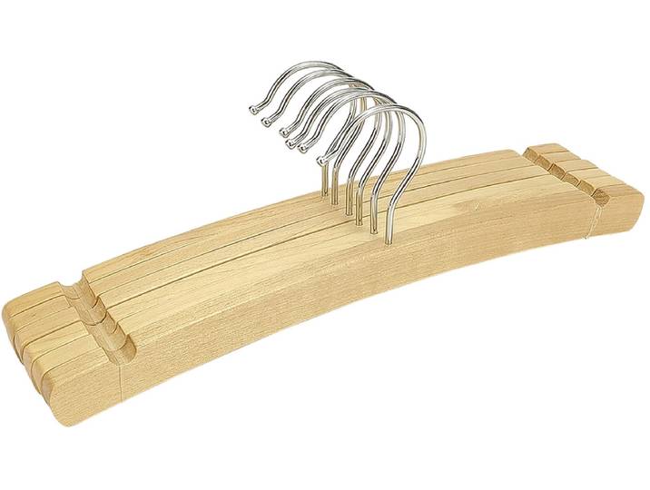 Set mit 6 Kleiderbügeln BAMBINI Holz