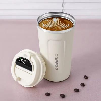 Inspired Finds 15.22fl Oz Smart Display Thermos Bottle Stainless Steel Vacuum Thermal Mug new510ml white