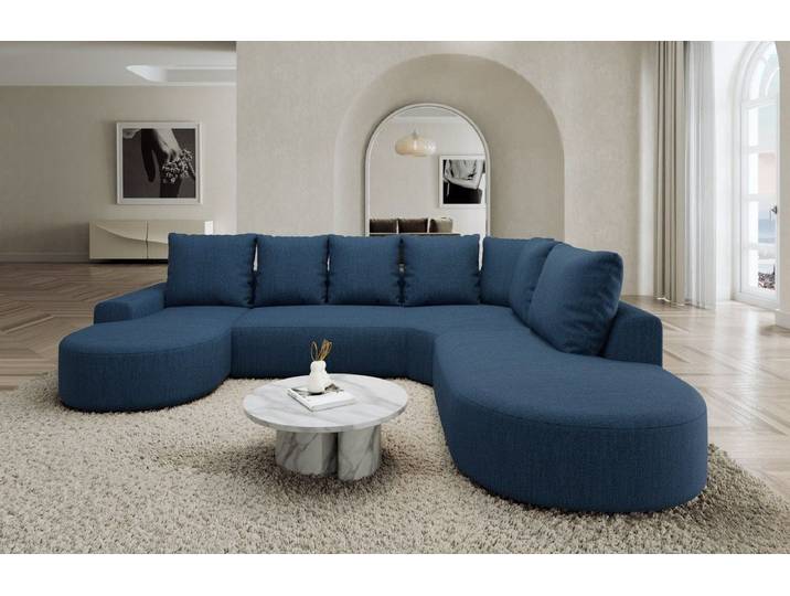 Sofa Dreams Wohnlandschaft Gomera U Form Stoff Lounge, Wohnlandschaft, Ottomane, U-Form, Lounge