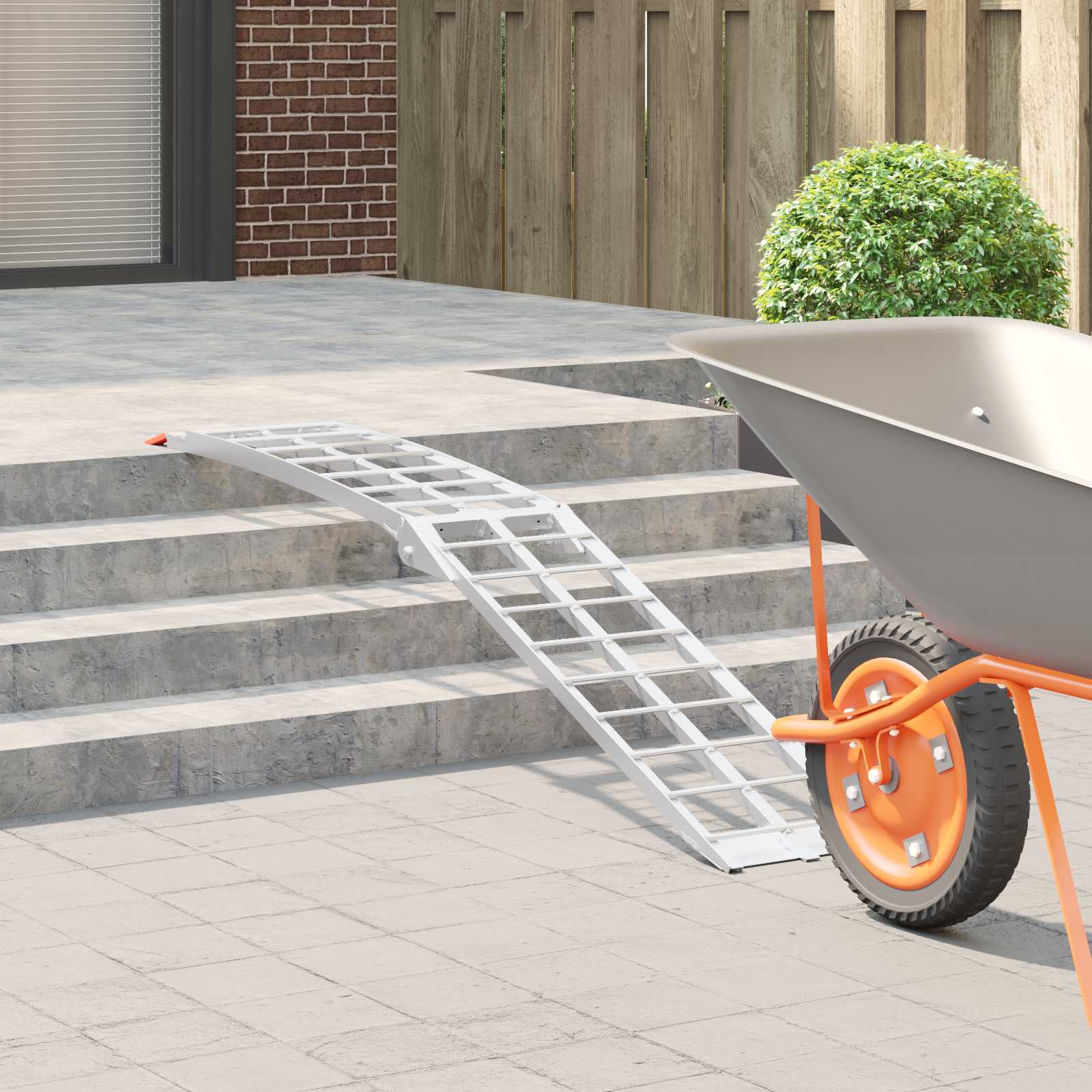 vidaXL Rampe de Moto Argenté 340 kg par pièce Aluminium