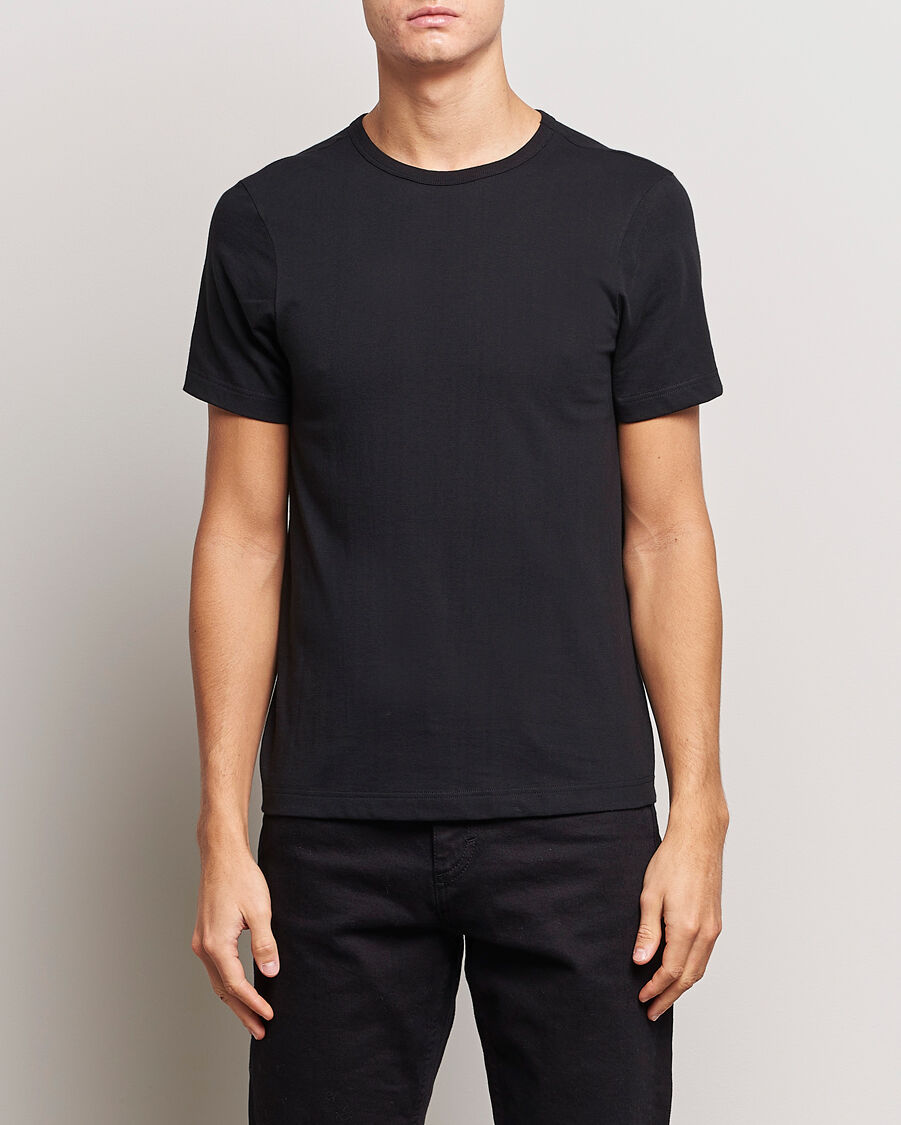 Merz b. Schwanen 1950s Classic Loopwheeled T-shirt Black men M Sort