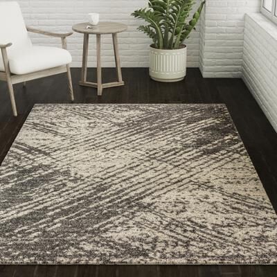 Addison Rugs "Addison Barkley Dense Abstract Shadow Striped 1'8"" x 2'6"" Accent Rug"