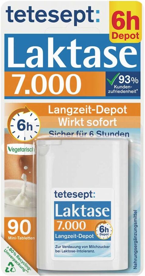 Tetesept Langzeit Laktase 7.000 Tabletten 90stk