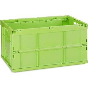 Relaxdays Klappbox 10022584, 60 Liter, grün, 58,5 x 40 x 31,5 cm