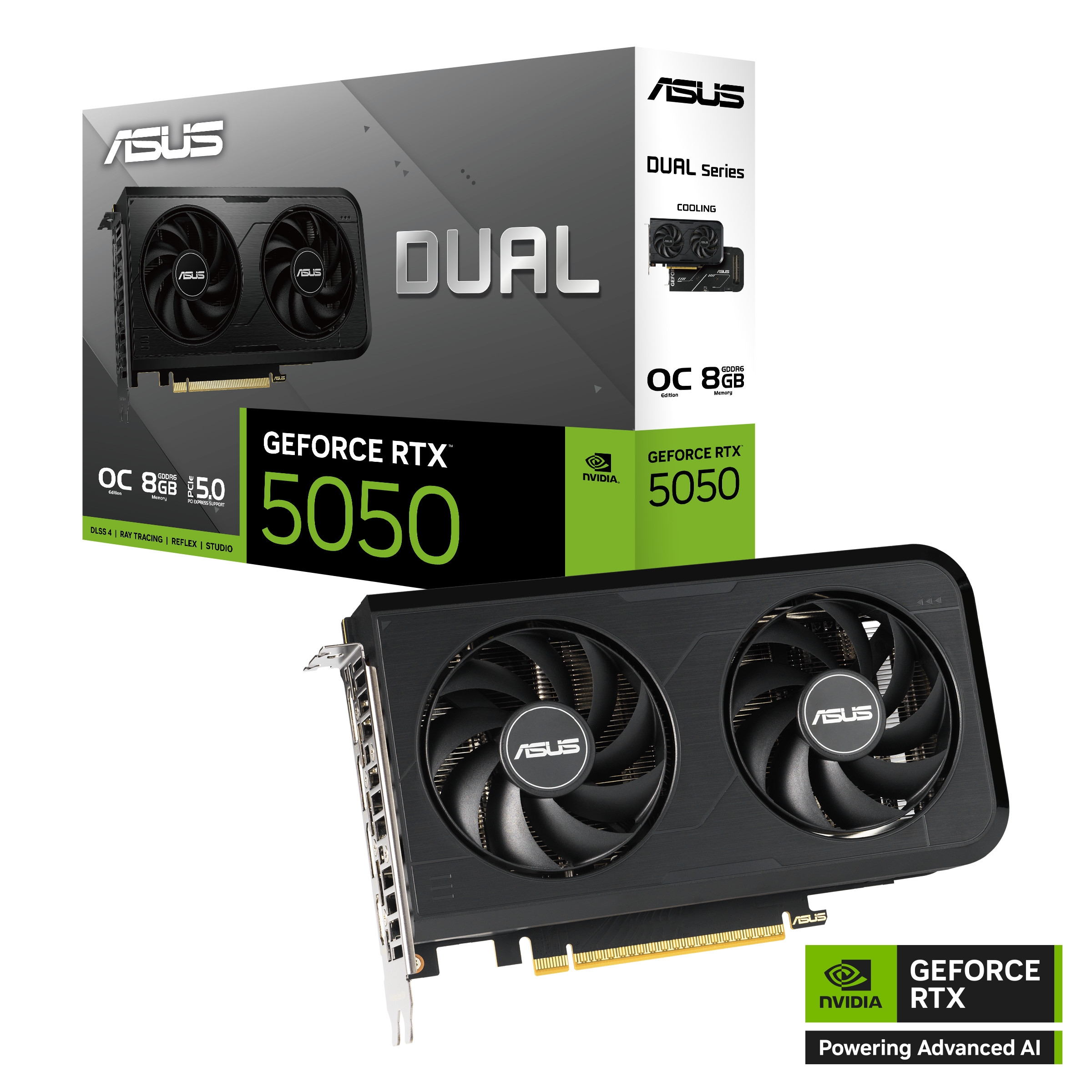 ASUS DUAL GeForce RTX 5050 OC DUAL-RTX5050-O8G Grafikkarte 8GB GDDR6, 1xHDMI, 3xDP 90YV0N72-M0NA00