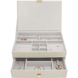 Stackers Schmuckkästchen supersize doppelt hellbeige mit Schublade