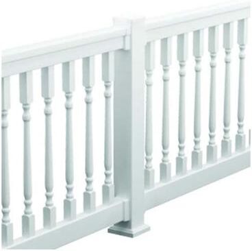 Fypon Railing Fypon Vinyl QuickRail Railing Kit 6 Foot Rail Kit Colonial 36 Inch Rail Height White
