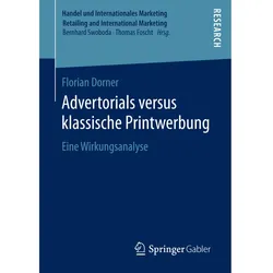 Advertorials versus klassische Printwerbung, Fachbücher von Florian Dorner