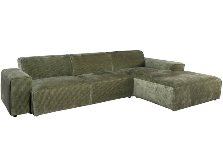 Lounge Handmade Ecksofa LH-EDINA, grün, Webstoff