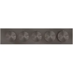 Gessi Origini Fertigmontageset Hochleistung-Thermostat mit Tasten-Bedienung, 3-Wege, Horizontale/Vertikale Wandmontage, 66224707, Farbe: PVD