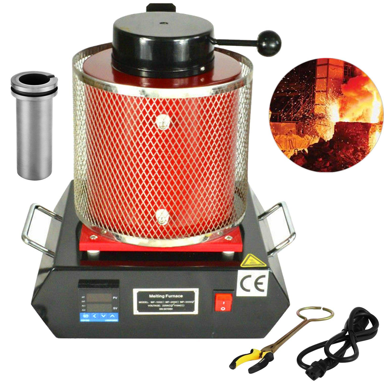 VEVOR Digitale Schmelzofen Maschine 180 W 2kg Automatischer Schmelzofen Schwarz Goldschmelzender Ofen Schmelzofen Elektrisch für Schmuck