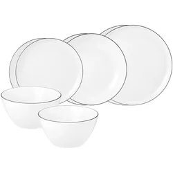 Seltmann, Geschirrset, Lido Black Line Einsteiger-Set (8 Stk.)