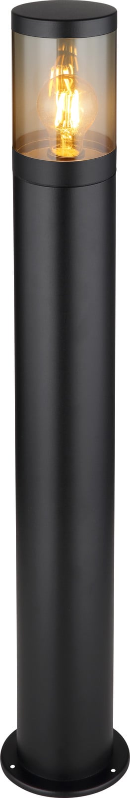 Globo Lighting Moderne Padverlichting Zwart met Transparant Glas, Hoogte: 80 cm