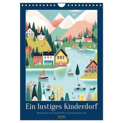 Ein lustiges Kinderdorf (Wandkalender 2026 DIN A4 hoch), CALVENDO Monatskalender